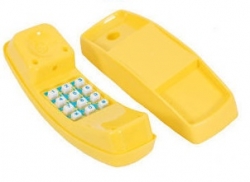Telefon plastový žlutý