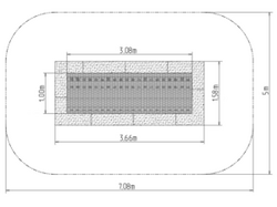 Trampolína do země TR-O370-BZ -modrá