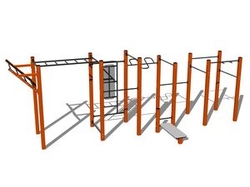 Street workoutová sestava WS022OD - oranžová