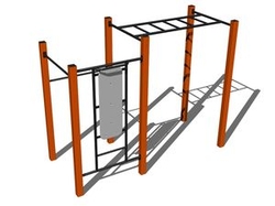 Street workoutová sestava WS010OD - oranžová