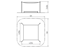 Zastínění pískoviště posuvné 3x3 m ZP331