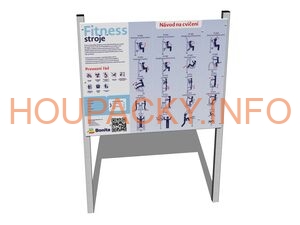 Informační tabule s provozním a cvičebním plánem pro fitness IT201K