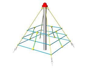 Lanová pyramida PY420K (v.p. 1 m, se 4-mi napínacími zámky)