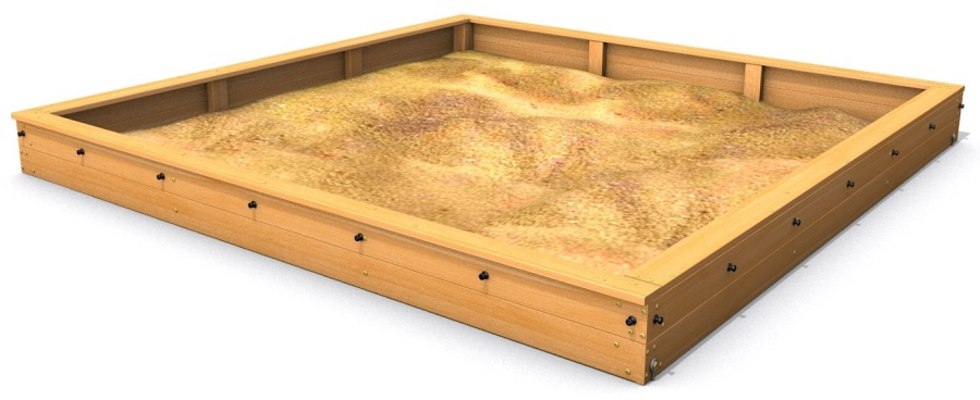Monkey pískoviště SMALL 3x3m z akátu PSSA300