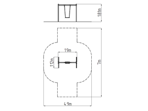 Řetězová houpačka RH6111K - celokovová (v.p. 1,0 m)