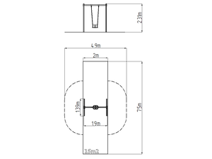 Řetězová houpačka RH6112KB - modrá (v.p. 1,5 m)