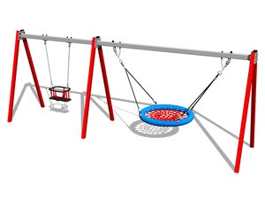 Řetězová dvojhoupačka RH6222KR - červená (v.p. 1 m)