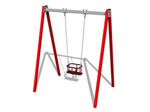 Řetězová houpačka RH6112KR - červená (v.p. 1,5 m)