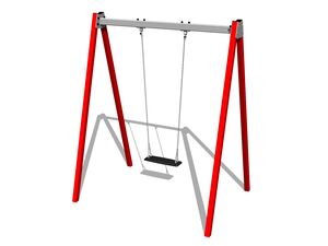 Řetězová houpačka RH6111KR - červená (v.p. 1,5 m)