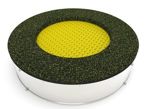 Trampolína do země TR-K170-YZ - žlutá
