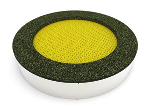 Trampolína do země TR-K220-YZ - žlutá